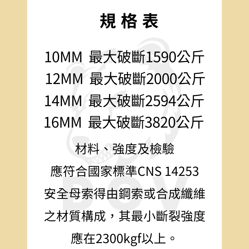 安全母索/強拉力特多龍繩 【一公斤】